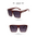 SunFrame Custom XL: Personalized Large Rim Shades - Red Frame Double Gray