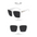 SunFrame Custom XL: Personalized Large Rim Shades - Solid White And Gray
