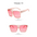 SunFrame Custom XL: Personalized Large Rim Shades - Transparent Pink