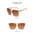 SunFrame Custom XL: Personalized Large Rim Shades - Transparent Tea