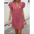 Sunlit Elegance: Euro-American Stand Collar Dress - Rust Red / S