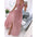 Sunny Breeze: V-Neck Sleeveless Maxi Dress - Pink / S