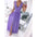Sunny Breeze: V-Neck Sleeveless Maxi Dress - Purple / S