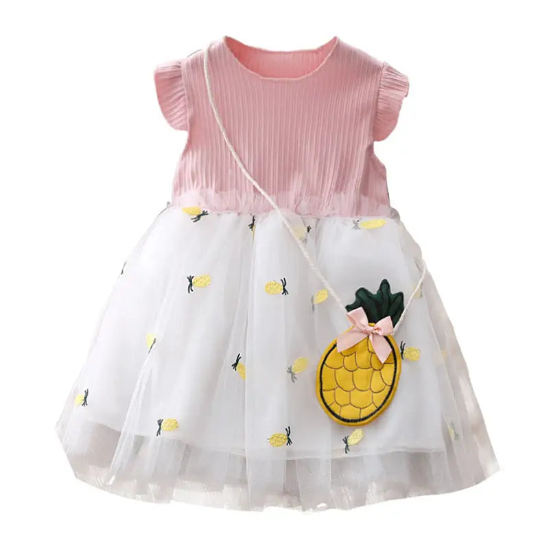 SunnyBreeze Net Yarn Dress for Baby Girls - B / 90cm