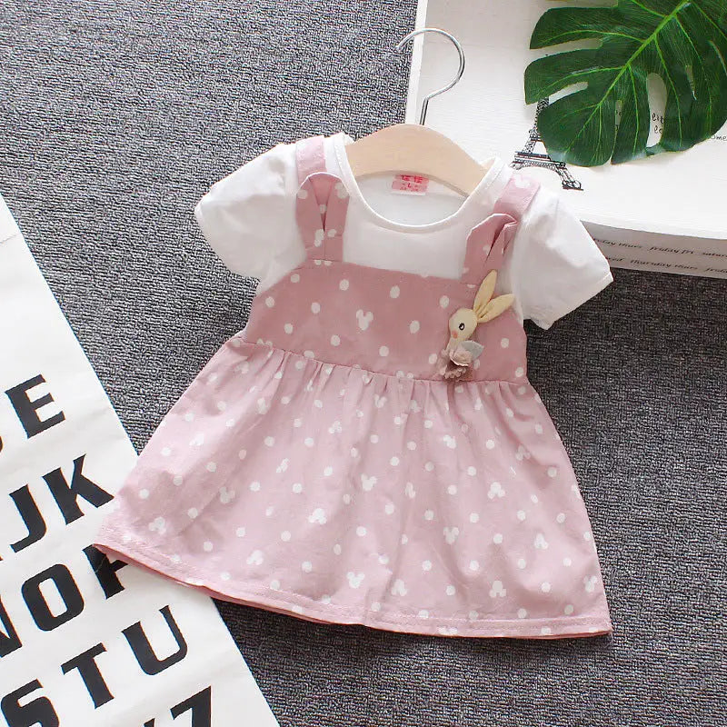 SunnyCartoon Princess Mesh Dress - Birthday Magic - Pink white / 73