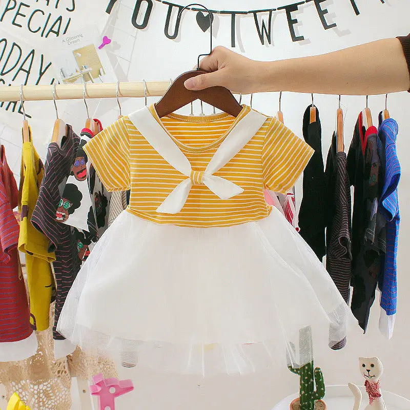 SunnyCartoon Princess Mesh Dress - Birthday Magic - Yellow A / 73