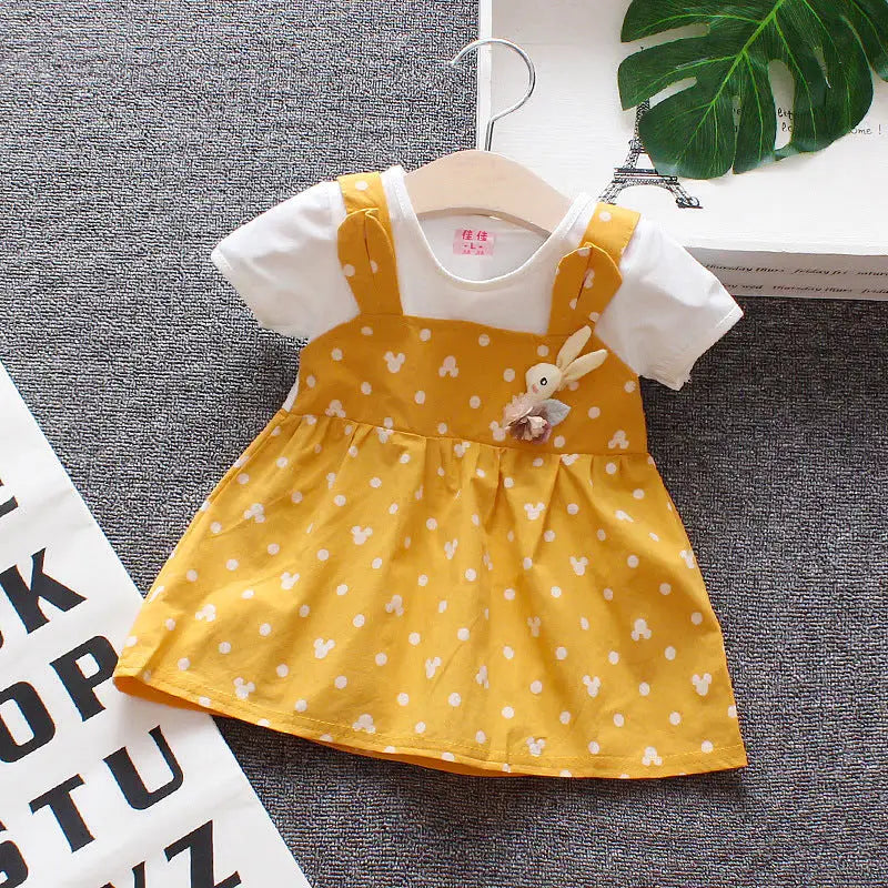 SunnyCartoon Princess Mesh Dress - Birthday Magic - Yellow B / 73