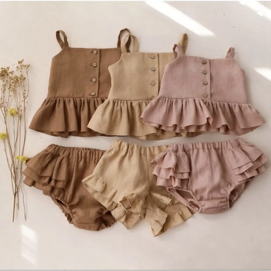 SunnyFrills: Baby Girl Summer Sling & Shorts Set