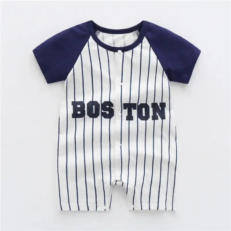 SunnyTots Pure Cotton Baby Romper - Dark Blue / 66cm