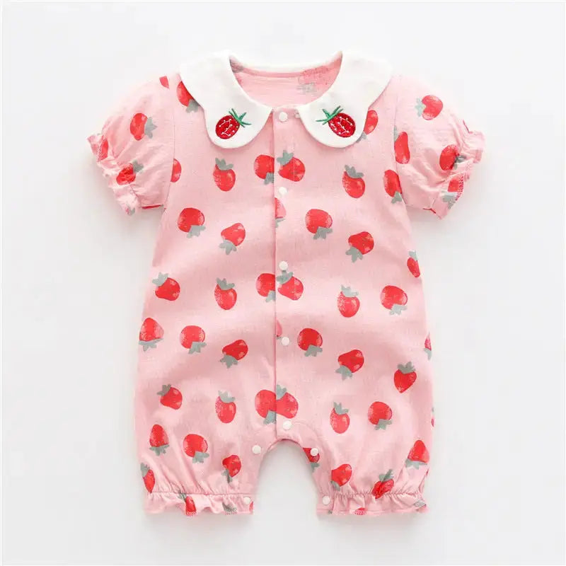 SunnyTots Pure Cotton Baby Romper - Pink / 73cm
