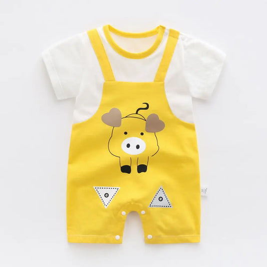 SunnyTots Pure Cotton Baby Romper - Yellow / 66cm