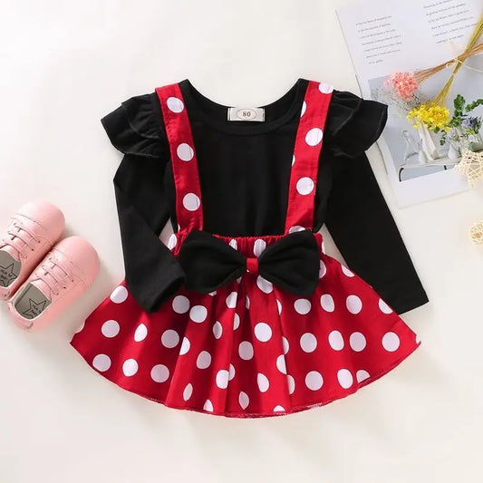 Sunshine Set: Fly Sleeve Top & Suspender Skirt