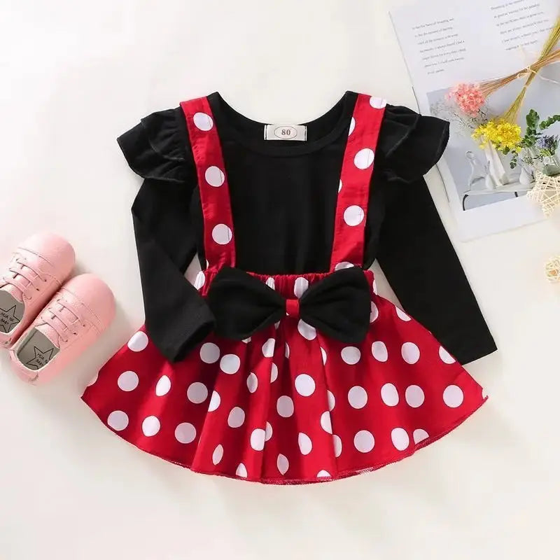 Sunshine Set: Fly Sleeve Top & Suspender Skirt