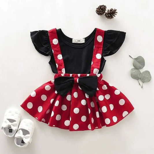 Sunshine Set: Fly Sleeve Top & Suspender Skirt