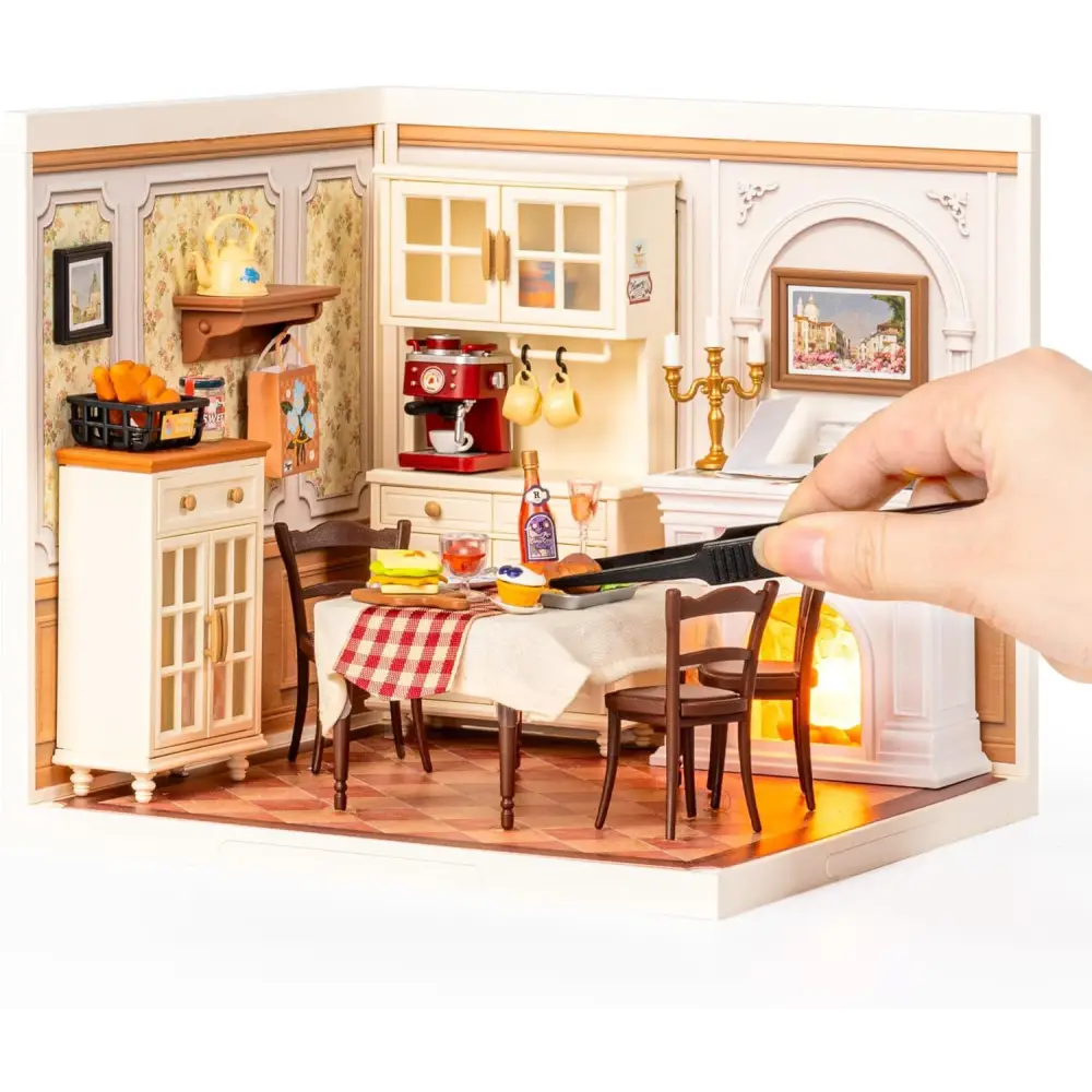 Super Creator Series DIY Miniature Dining Room Kit DW015B 5
