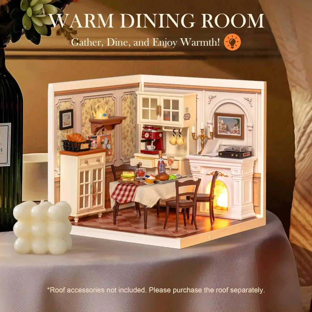 Super Creator Series DIY Miniature Dining Room Kit DW015B 5