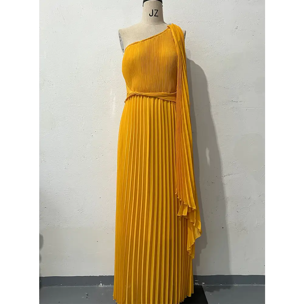SvelteCurve Diagonal Dress - Yellow / S