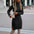 SvelteKnits: Winter Slit Turtleneck Dress - Black / S
