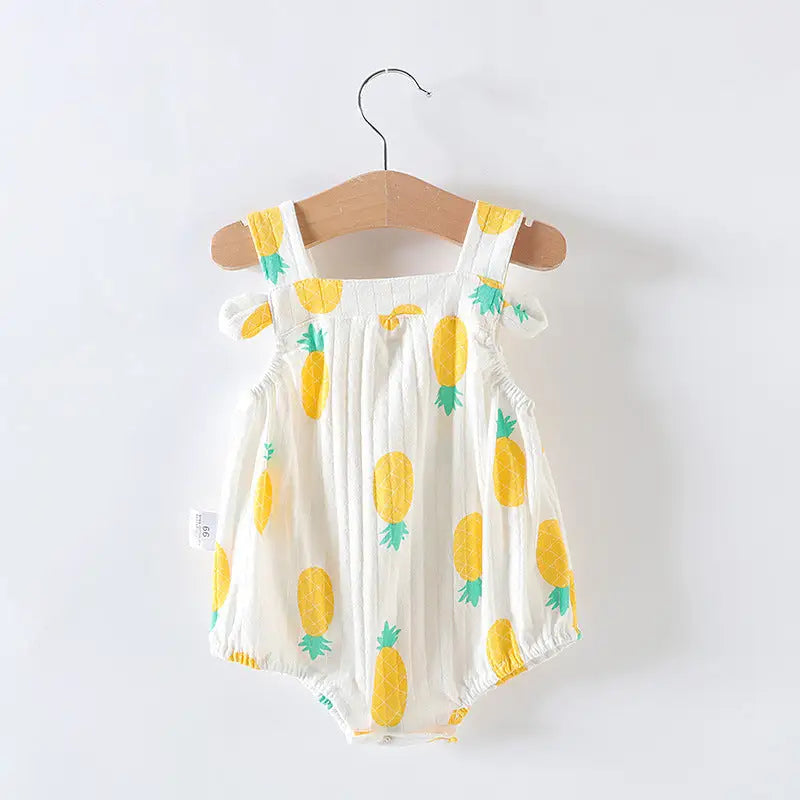 SweetPea Newborn Romper: Adorable One-piece Dress - Pineapple / 66cm