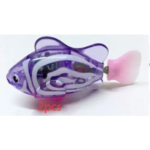 SwimPets: Electric Fish Toy for Cats & Dogs - Striped purple / 2PCS