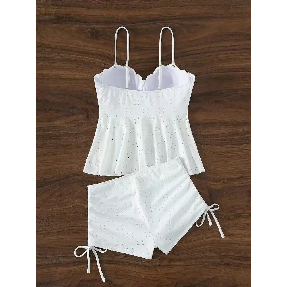 Swimsuit Hollow Shell Hard Bag Solid Color Women’s Bikini