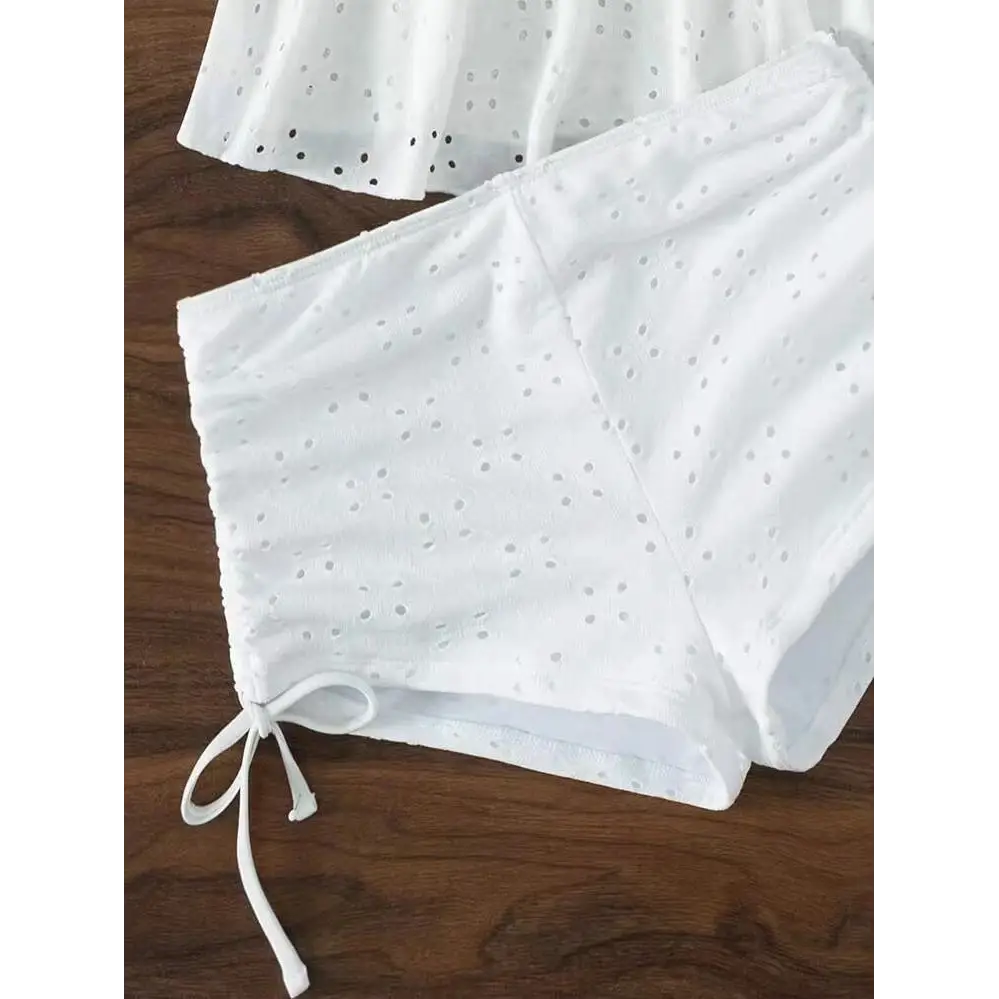 Swimsuit Hollow Shell Hard Bag Solid Color Women’s Bikini