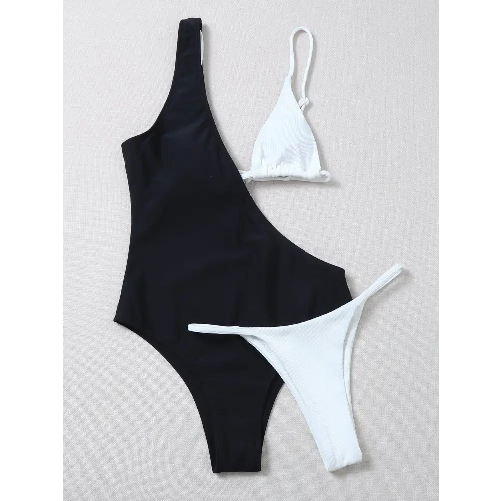 Swimwear New Solid Color Bikini Europe And America