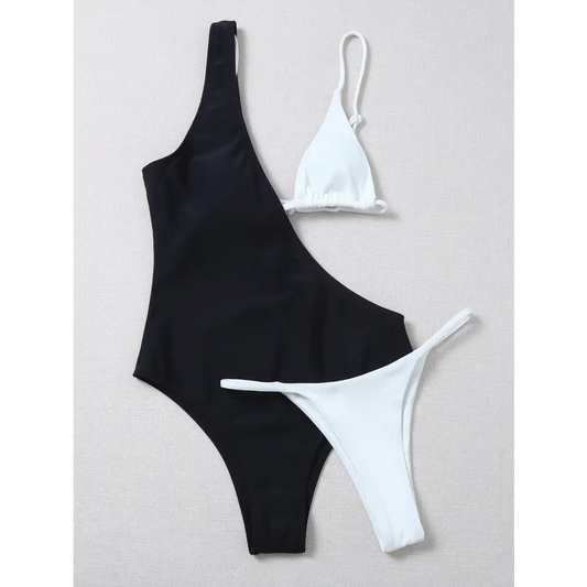 Swimwear New Solid Color Bikini Europe And America