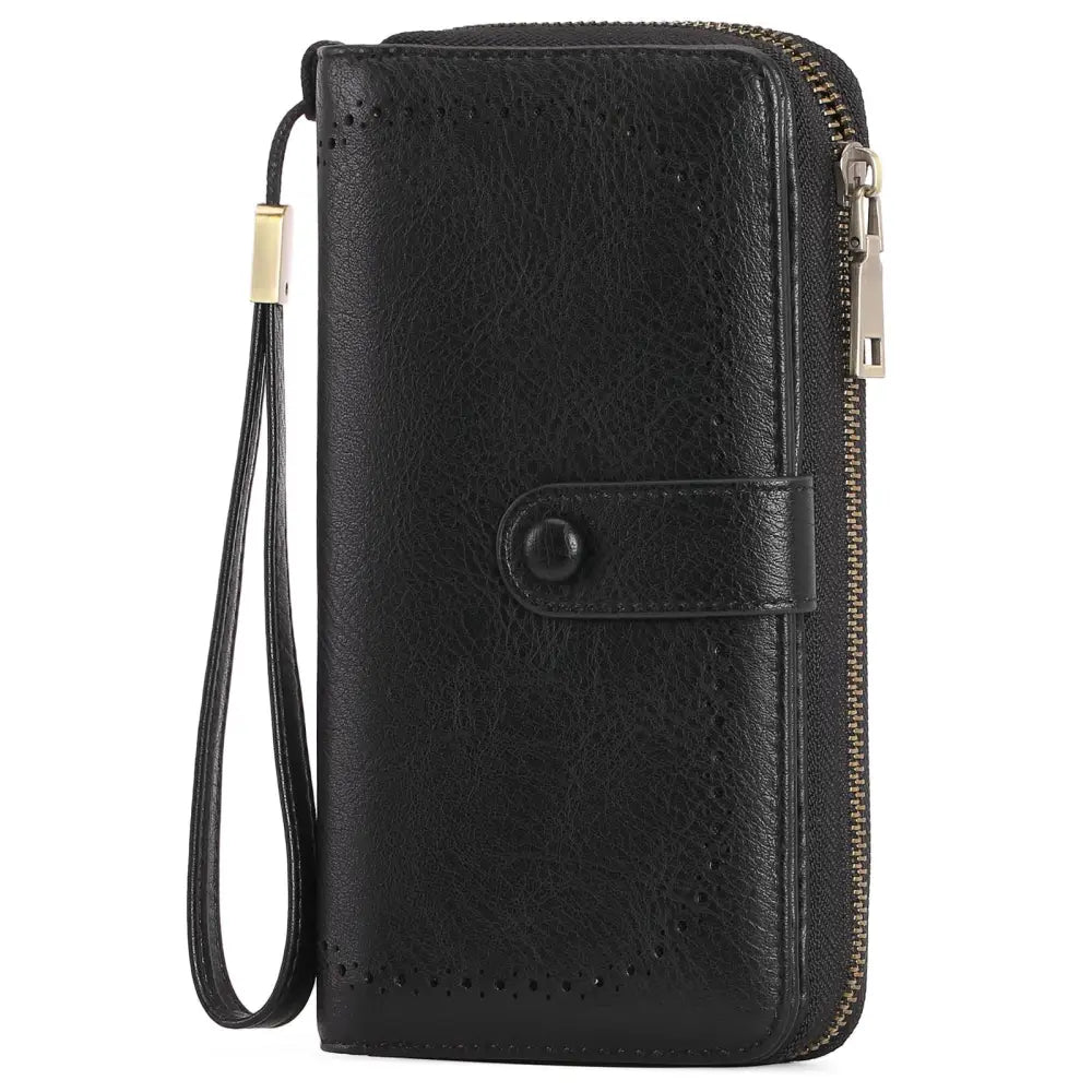 Synthetic Leather Daily Wallet with Anti-Theft Protection