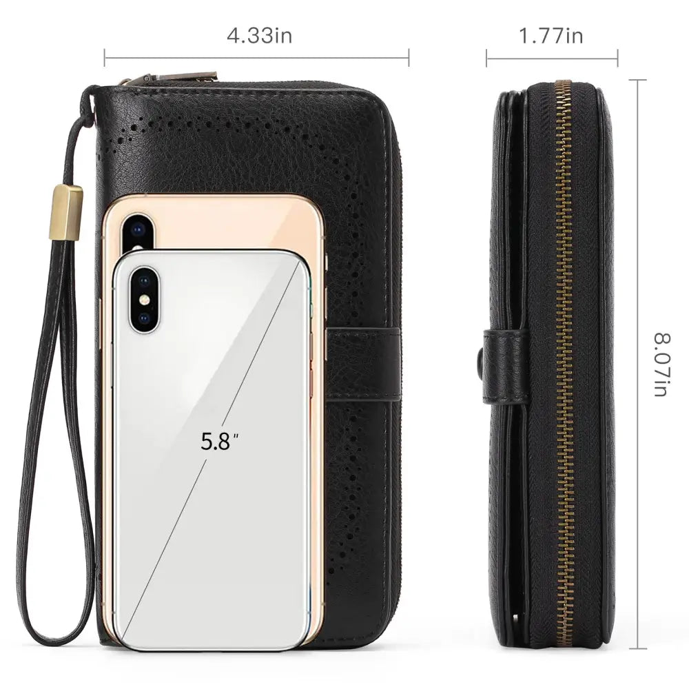 Synthetic Leather Daily Wallet with Anti-Theft Protection