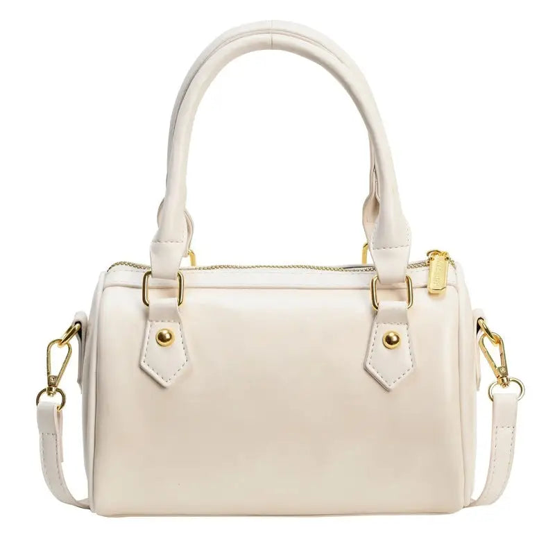 Synthetic Leather Square Handbag with Multiple Pockets