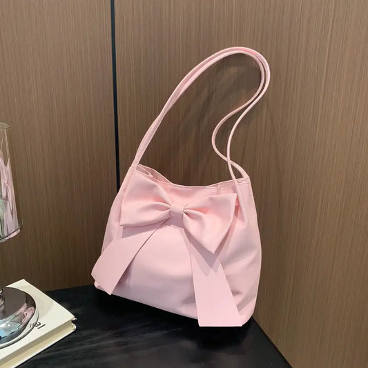 Synthetic Leather Three-Dimensional Pocket Bow Square Bag