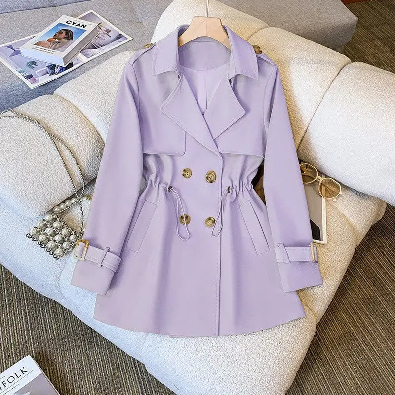 Tailored Trench Waist Coat - Purple / 2XL