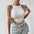 Tassel Chic Crop Top - White / S