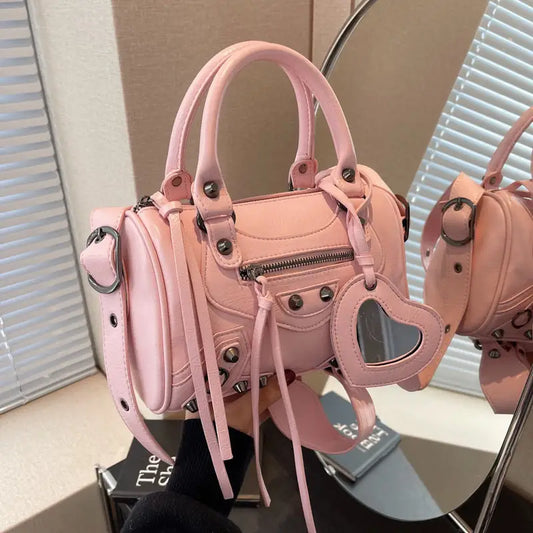 TasselRivet Crossbody Bag