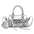 TasselRivet Crossbody Bag - Silver