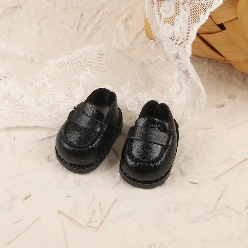 The Monsters Labubu Vinyl Blind Box Clothes Collection Black square toe shoes