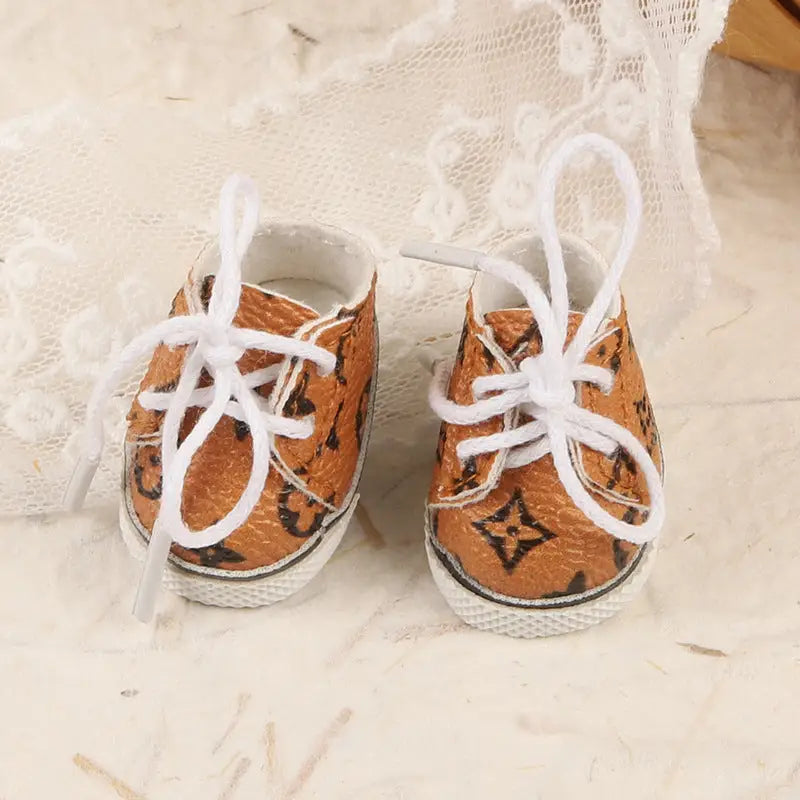 The Monsters Labubu Vinyl Blind Box Clothes Collection Light brown rich shoes