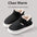 Thick Flannel Indoor Slippers with 4 cm Heel in Multiple Colors - Black / 36to37