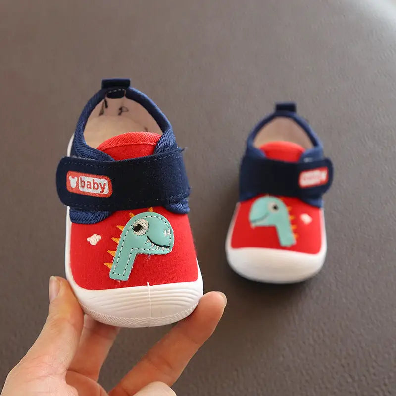 Tiny Treads: Soft Sole Baby Shoes - Red / 16