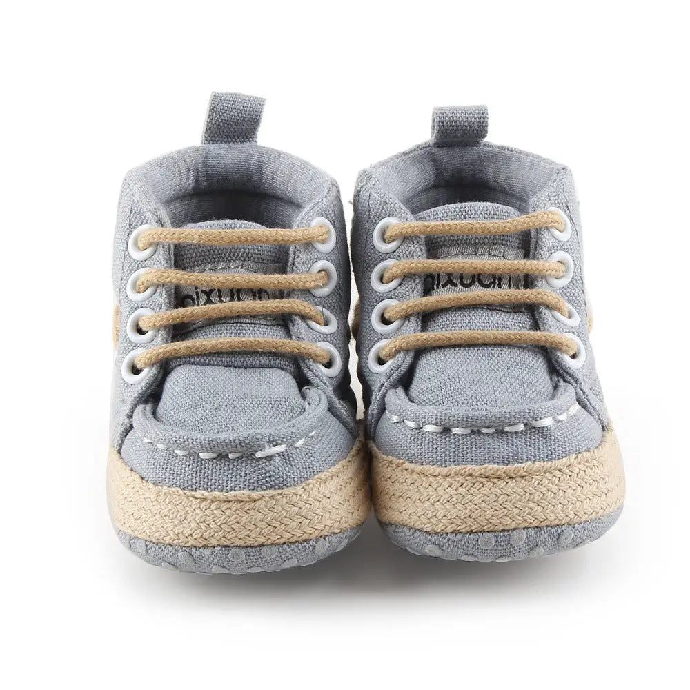 Tiny Trendsetters: Fashionable Baby & Toddler Shoes - Gray / 12