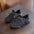TinySteps Cozy Knit Sneakers - Black / 26