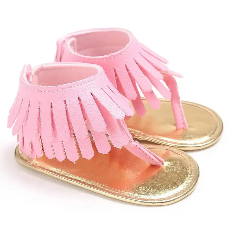 TinyToes Tassel Sandals - Multicolor Flip-Flop - Pink / 11cm