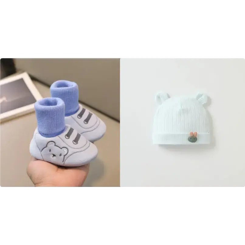 TinyTreads Non-Slip Baby Shoes - Blue set / Inner Length 11cm