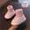 TinyTreads Non-Slip Baby Shoes - Pink With Velvet Lining Thick / Inner Length 11cm