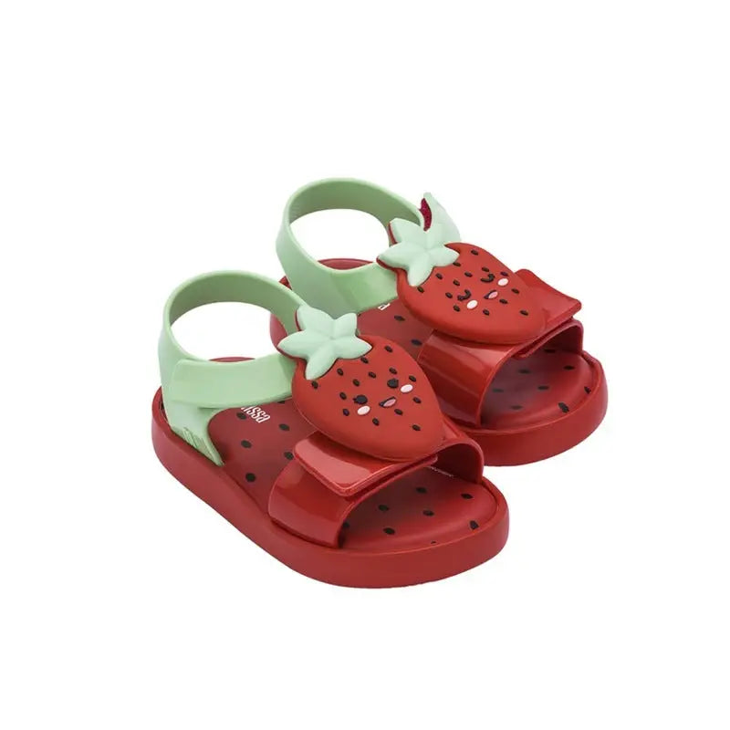 TinyWave Boys’ Jelly Beach Sandals - Strawberry / 15cm
