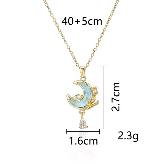 Titanium Versatile Necklace Durable and Lightweight Jewelry - Light Blue