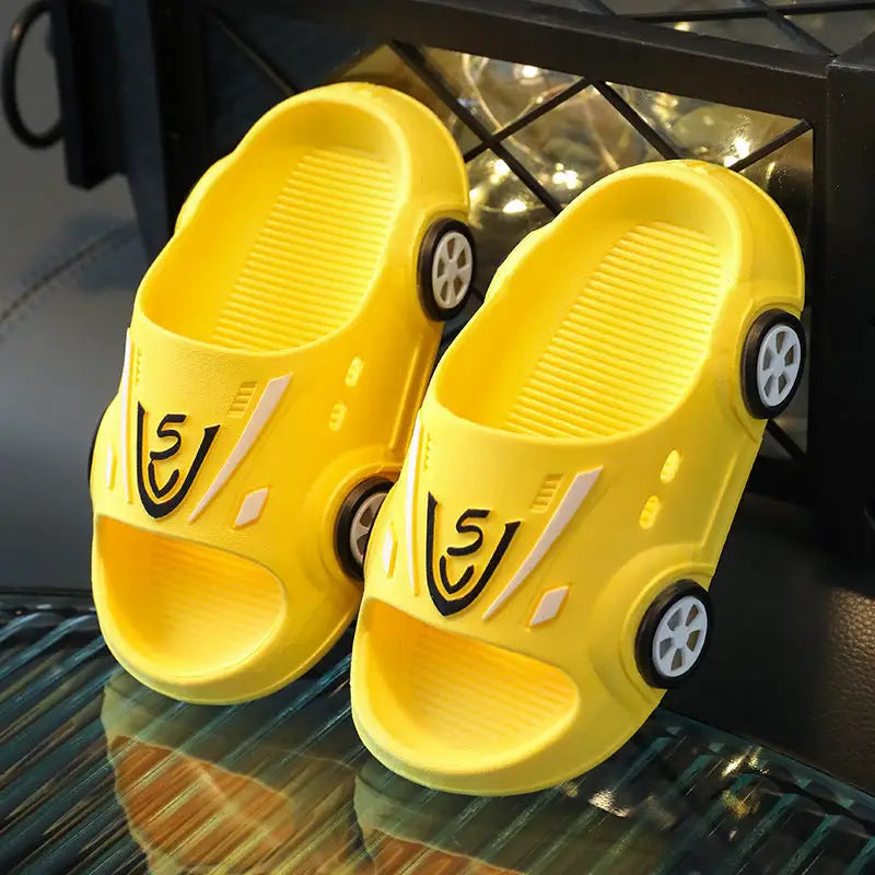 ToonTots Cozy Cartoon Slippers - Light Yellow / 22to23