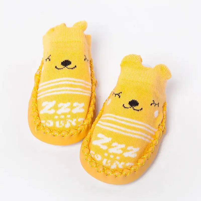 ToonTreads: Cute & Secure Baby Footwear - Yellow / 12cm