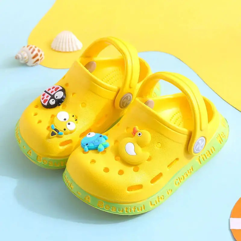 ToonTrek Toddler Slippers: Summer Fun for Kids! - Yellow / 18